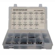 TITAN FASTENERS 275 Piece Sheet Metal (Tapping) Screw Assortment - #6 to #12 - Phillips Oval Head - Black Oxide TFP18FVABK275